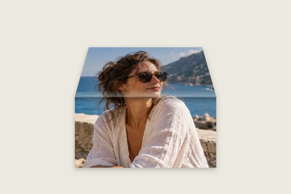 paper fold effect — Horizontal fold